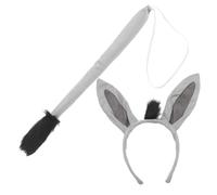 TOYANDONA 1 Set accessori per da asino coda costume da cane costume da maiale maschera animale maschera da animale accessori per i cosplay cosplay per feste plastica Grey