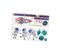 TOYANDONA 1 Set Adesivo Da Parete Righello Di Proiettore Di Luce Stellare Movimento Proiettore Luminoso Etichetta Galassia Manifesto Dell'alfabeto Segni Pianeta Pvc Colorful