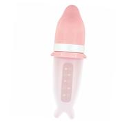 TOYANDONA 1 Set biberon bottiglia appena nata borraccia bottle food alimentatore neonato in silicone Strumento per stoviglie per bambini in silicone Gel di silice rosa