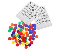 TOYANDONA 1 Set Carte Di Bingo Gettoni Da Poker Fiches Da Gioco Di Carte Da Poker Chip Di Conteggio Del Gioco Marcatori Di Conteggio Bomboniere Patatine Per Il Bingo Patatine Fritte Carta