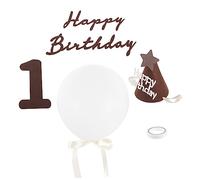 TOYANDONA 1 Set Compleanno - Palloncini Adesivi Articoli Per Feste Eleganti Accessori Decorativi Per Foto Per Eventi Del 1° Compleanno
