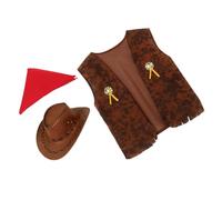 TOYANDONA 1 Set Costume da Cowboy Unisex per Adulto Outfit Completo per Halloween con Cappello e Sciarpa Taglia Xxl Trasformazione Facile