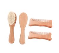 TOYANDONA 1 Set Da 4 Pezzi Spazzola Di Lana Primo Sonno Mammina Sposo Suggerimenti Infantile Pettine Per Prodotto Per La Cura Del Cuoio Capelluto Del Di Legno