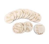 TOYANDONA 1 Set Fotografare Trucioli Di Legno Annuncio Per Mese Elementi Mensile Carta Biglietti Di Auguri Marcatore Forniture Per La Creazione Di Carte Cartoline Di Natale