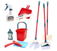TOYANDONA 1 Set Kit Pulizia Simulato con Scopa e Secchio Giocattoli Montessori Ruolo e Sviluppo Della Responsabilità per