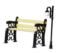 TOYANDONA 1 Set Lampada da Giardino in Miniatura Mini roba Ornamenti da Giardino degli gnomi Miniature mobilia panchine Decorazioni Creative Mini Decoro lampione di Lampada plastica