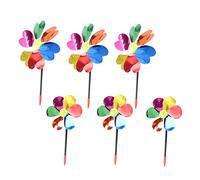 TOYANDONA 1 Set Mulino A Filatori All'aperto di Grandi Dimensioni Mulini A Prato Giocattoli Arredamento A Girandola Gioche Colorate Plastica Colorato 3 Pezzi