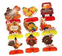 TOYANDONA 1 Set Palline A Nido d'Ape del Ringraziamento Decorazioni per La Festa del papà Arredamento All'aperto Lanterne A Nido d'Ape Autunno A Tema Autunnale Favo Delirio Carta 9 Pezzi