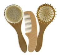 TOYANDONA 1 Set set di pennelli in lana tagliacapelli pettine prodotti per moccio pettini hair brush haircare spazzola per neonato spazzola per infantili lana vergine