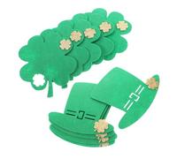TOYANDONA 1 Set Sottobicchiere A Foglie di Trifoglio Imbuto Decorazioni per Il di San Patrizio Bomboniere Trifoglio Festa A Tema Irlandese Provato Green 10 Pezzi