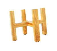TOYANDONA 1 Set Vassoio di bambù Supporto per Piante da Supporto per Il Display della pianta Supporto per Vaso di Fiori Multiuso Servi i Fiori pentole Legno Massiccio