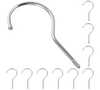 TOYANDONA 10 Ganci a Vite per Grucce in Acciaio Resistente, Ganci Multiuso Fai da Te per Appendiabiti e Riporre Cappotti, Zaini, Borse in Casa e Ufficio, Installazione Semplice