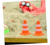TOYANDONA 10 Mini Coni Stradali e Accessori Realistici per Scenari Stradali Educativi e Interattivi per Colori Vivi e Sicuri per Apprendimento