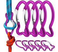 TOYANDONA 10 moschettoni a forma di pesce, 6 cm di lunghezza, in alluminio, piccoli moschettoni per portachiavi, per zaini, attività all'aperto come campeggio, escursionismo