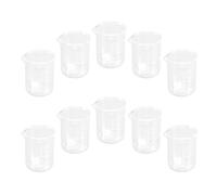 TOYANDONA 10 pezzi Bicchieri Graduati in Vetro Trasparente con Scala Chiara per Misurazioni Accurate Contenitori Liquidi Pratici per Laboratorio Cucina e Cottura