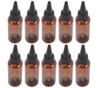 TOYANDONA 10 pezzi Bottiglie Spremi Applicatore in Plastica Pet Riutilizzabili per Olio Tinture e Cura Capelli Bottigliette Viaggio con Beccuccio Punta per Applicazione Precisa