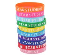 TOYANDONA 10 pezzi Braccialetti in Silicone Colorati per Braccialetti Motivazionali Forma a Cinque Punte per Premi in Classe Comfort Morbido per Uso Quotidiano per Attività Scolastiche e