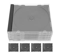 TOYANDONA 10 Pezzi Custodie CD Singole Trasparenti in Plastica Rigida da Organizer Versatile per Archiviazione Efficiente e Visibile di Dischi Dvd e CD Adatte per Casa e Ufficio