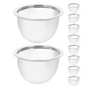 TOYANDONA 10 Pezzi Filtro per Tè Sfuso in Acciaio Inossidabile Argento Rete Fine, Facile da Pulire e Compatibile Teiere per Cocktail e Caffè