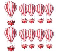 TOYANDONA 10 Pezzi Palloncini Mongolfiera in Pellicola Alluminio Rossi per Decorazioni Compleanno Festa Shower e Decorazioni Aula Scuola