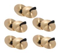 TOYANDONA 10 Pezzi Piatti in Rame Orff Strumenti Musicali a Percussione Zill Di Danza Del Ventre Piatto Da Dito Piatto a Percussione Piatto Delle Dita Percussione Manuale Mini Bambino Regalo