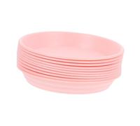 TOYANDONA 10 Pezzi Sottovasi per Piante Versare Vaschette Raccogligocce per Vasi per Piante Crescente in Vaso Fioriere Vassoi Vivaio Ricevitore Rettangolare Pp Rosa
