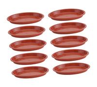 TOYANDONA 10 Pezzi Vassoi per Bonsai Resistente Sottovasi Decorative per Piante da Balcone per Fioriere e Vasi Esterni Brick