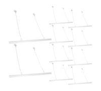 TOYANDONA 10 Set Asta per Appendere Poster, Barra per Banner 50cm con Catena 28cm, Ferro e Pvc, Ganci e Adesivi, per Decorazioni Sospese e Annunci in Negozio