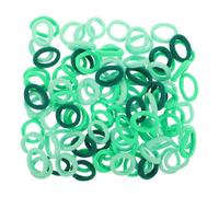 TOYANDONA 100 Pezzi Fasce Capelli Bambina Elastiche Verde Sfumato Senza Cuciture Morbide e Traspiranti per Ragazzo Ragazza e Bambine Elastici Ponytail Regolabili per Tutte le Età e
