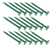 TOYANDONA 100 Pezzi Picchetti di Plastica per Terreno Super Resistenza per Telo Pacciamatura e Rete Ombreggiante Uso Esterno Pratico e Robusto Verde