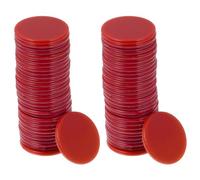 TOYANDONA 100 Pezzi Segnalini Rotondi in Plastica Abs 25mm | Facili da Pulire e Impermeabili, per Ragazzi, Rosso, per Casa e Luoghi di Svago