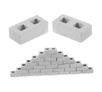 TOYANDONA 100 Villa a Blocchi Da Costruzione Modelli Mattoncini in Miniatura Da Te Pietra Della Casa Delle Bambole Bricks Block Giocattoli Grigio