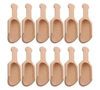 TOYANDONA 12 Cucchiaini in Legno di Faggio 8X3 CM Piccoli Cucchiaini Pratici per Tè Sale e Latte in Polvere Set da 12 per Uso Domestico in Cucina