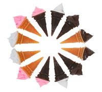 TOYANDONA 12 Decorazione gelati in miniatura mini cono del gelato artificiale mini arredamento per la casa miniature gelato simulazione cibo in miniatura cibo resina