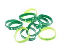 TOYANDONA 12 Pezzi Braccialetti A Fascia Braccialetti Per Il Tunnel Carpale Tutore Per Il Polso Stampa Decorazione Per Il Polso Festa Di San Patrizio Favore Braccialetto In Silicone Di San