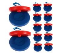 TOYANDONA 12 Pezzi Castagnette in Legno per Strumenti Musicali per Design Leggere e Facili da Tenere per Educazione Musicale e Coordinazione Mano-occhio