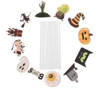 TOYANDONA 12 Pezzi Decorazioni per Halloween Cake Topper in Carta Design a Zucca, Fantasma e Fortezza, Leggero e Portatile per Festa di Compleanno e Party a Tema