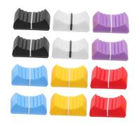 TOYANDONA 12 Pezzi Manopole Per Console Audio Push-pull 24x11x10mm Tappi Per Cursori Fader in Plastica Neri Per Sostituzione Mixer e Controller Scorrimento Compatto