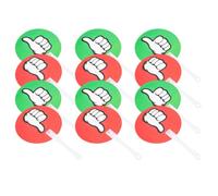 TOYANDONA 12 Pezzi Pannelli di Voto Sì No per Aula, Plastica Rosso Verde | Design Bifacciale, Feedback Visivo Immediato, per Quiz Scolastici e Domande Vero Falso