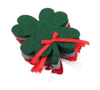 TOYANDONA 12 Pezzi Portafoglio a Quattro Foglie in Feltro Rosso Verde Grigio per Regali Natalizi e Uso Quotidiano Contenitore di Carte e Soldi