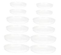 TOYANDONA 12 Pezzi Vassoio per fioriera Rotondo Vassoio gond sottovaso per Piante Vassoio per pentole all'aperto pentola Vassoio di piantatrici di plastica vassoi per vasi da Balcone Bianca
