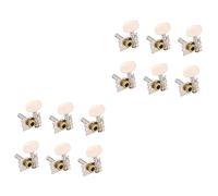 TOYANDONA 12pezzi Chiavi Di Accordatura Per Chitarra Acustica e Ukulele Meccanismi Retro Per String Roll Per Sostituzione e Miglioramento Del Suono Argento