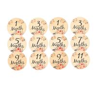 TOYANDONA 12pezzi Dischi Mensili Legno Per Segnalibri Fotografici Doppio Lato Per Celebrare Le Tappe Di Crescita Del Tuo Accessori Per Shower e Compleanni