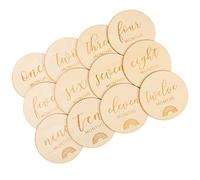 TOYANDONA 12pezzi Miliare Mensile in Legno Per Ragazza Biglietti Per Tappe Biglietti Per Ragazza Per Segnare Le Tappe