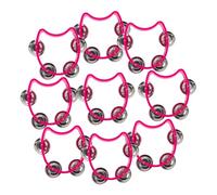TOYANDONA 12pezzi Tamburello Portatile in Plastica Con Campanelli Per Ragazzo Ragazza Strumento Musicale Percussione Mano Per Feste Festival Educazione Infantile