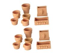 TOYANDONA 14 Pezzi mini simulazione vasi terracotta in miniatura artificiale accessori per case delle in miniatura mini vasi da in