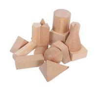 TOYANDONA 15 Geometrici Legno per Naturale Didattico per Sviluppo Immaginativo e Coordinazione per Educazione Prescolare e attività Creative