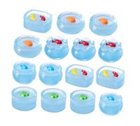 TOYANDONA 15 Miniature Resin Fish Tank Ornaments Glow In The Dark Luminous Decor For Dollhouses Micro Landscapes Children Rooms Versatile Accessories For Enchanting Spaces