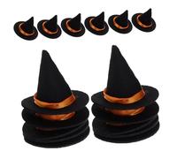 TOYANDONA 16 Mini Cappelli da Strega Halloween in Nero Tappi per Bottiglie Decorativi Resistenti per Feste Accessori Spooky per e Progetti Creativi