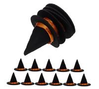 TOYANDONA 16 Mini Cappelli da Strega Nero per Halloween Mini Copribottiglie Vino Accessori per e Decorazioni da Te per Feste e Bomboniere